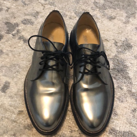 Jimmy Choo Shoes - Jimmy Choo silver oxfords.